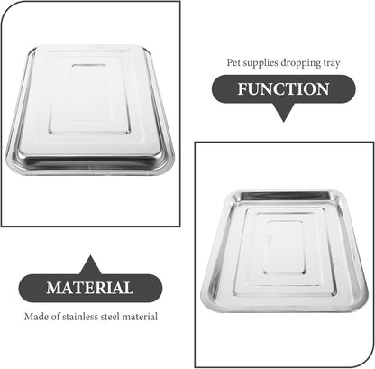 BESPORTBLE Heavy Duty Replacement Dog Crate Pan - Chew-Resistant Metal Tray for Pet Kennels Durable Floor Protection Easy Dogs and Cats 31cm X 21cm X2 cm