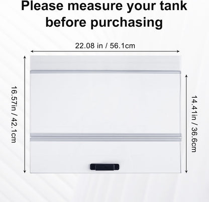 2PCS Set Clear Tempered Glass Canopy,75/90/110 Gallon Aquarium Fish Tank Hoods for Aqueon (22.08x16.57x 0.16in Each Piece)