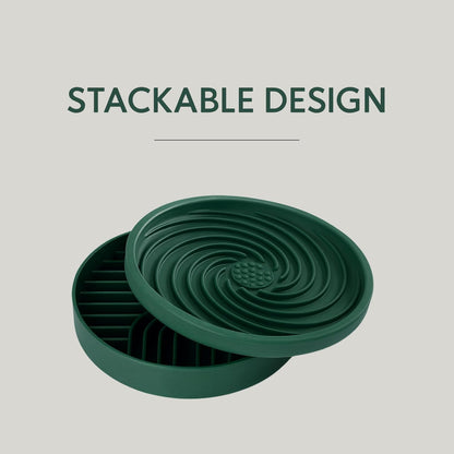 The Daily Bond 4-in-1 Dog Feeder – Slow Feeder Base with 3 Interchangeable Lick Mat Lids for Everyday Enrichment & Engagement– BPA-Free, Dishwasher-Safe Design