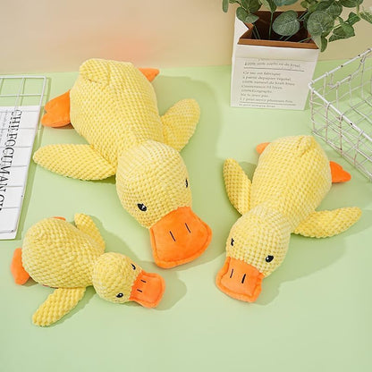 3 PCS Calming Emotional Support Yellow Duck Stuffed Dog Toy Calming Emotional Support Duck Stuffed Dog Toy (Green(S+M+L))