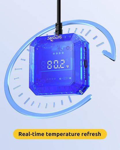 SEAOURA Aquarium Vacuum Cleaner & Aquarium Thermometer