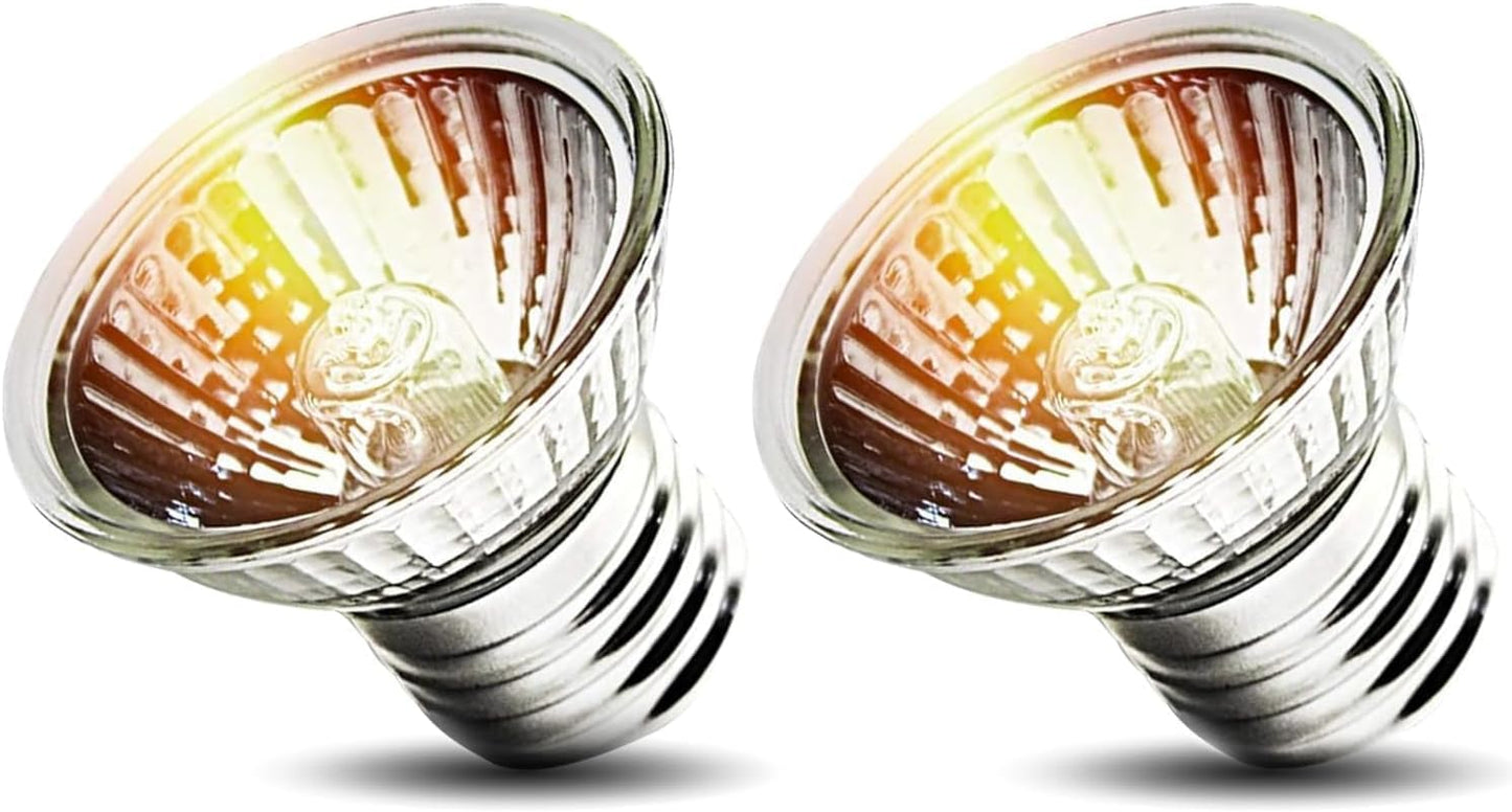 2-Pack 75W UVA Bulbs, Light Turtle Heat Lamp for Reptiles and Amphibian Tanks, Terrariums and Cages, Fit E26 Heat Reptile Lamp,Works with Various Lamp Fixtures,for Lizards, Snakes, Turtles