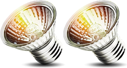 2-Pack 75W UVA Bulbs, Light Turtle Heat Lamp for Reptiles and Amphibian Tanks, Terrariums and Cages, Fit E26 Heat Reptile Lamp,Works with Various Lamp Fixtures,for Lizards, Snakes, Turtles