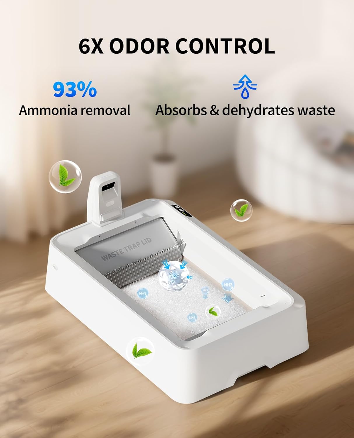 PETKIT Crystal Cat Litter with Tray, Suitable for Purobot Crystal Duo Self Cleaning Cat Litter Box, Dust-Free Mess-Free No Refilling, Odor Control, 6.79lbx4 Packs Packs