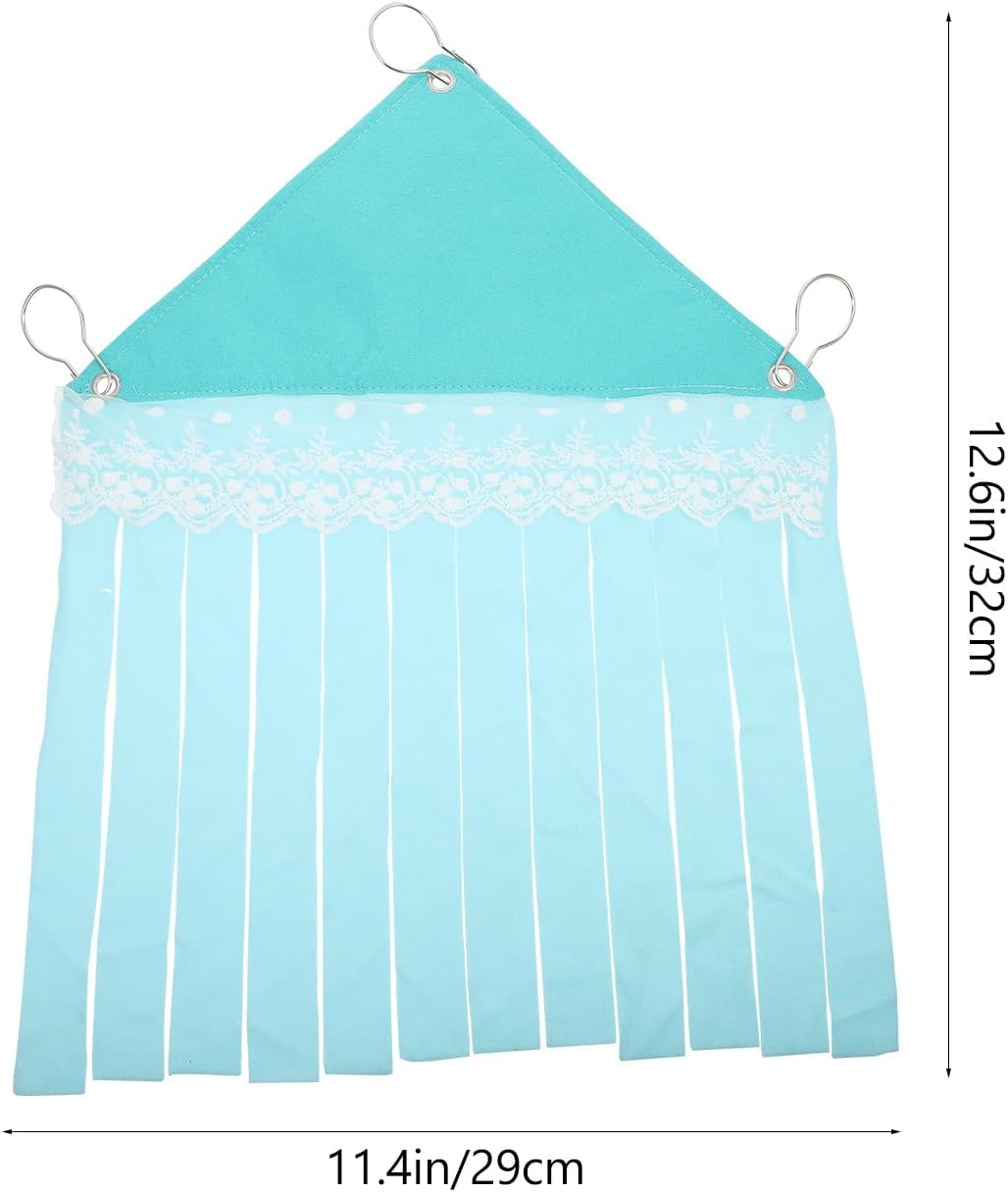 Kisangel Hamster Huts and Guinea Pig Hideout Hammock Polar Fleece, Small Animal Nest for Cage Corner, Mint Green Concealed Pet Shelter for Hamsters and