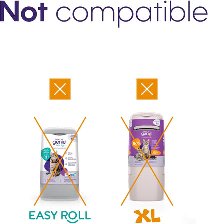 Litter Genie Refill Bags | Jumbo 2-Pack, 56 Total ft | Up to 8 Months of Supply in 2 cartridges | Ultimate Odor Control Cat Litter Bags