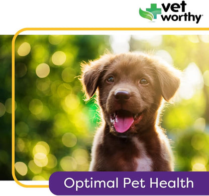Vet Worthy Puppy MultiVitamins - Multivitamin for Puppies to Support Optimum Health & Overall Wellness - Dog Supplement with Iron,Magnesium,Zinc,Vitamin A,B Vitamins - Liver Flavor,60 Chewable Tablets