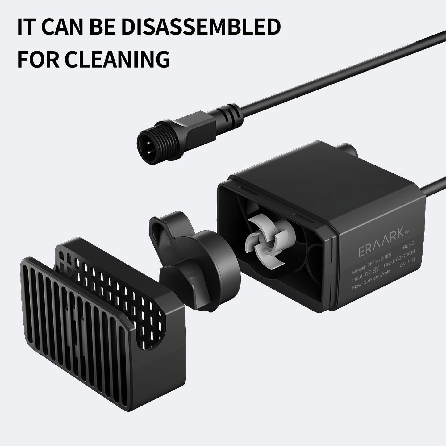 Replaced Water Pump for ERAARK 1.5 Gallon Aquarium Smart Betta Fish Tank