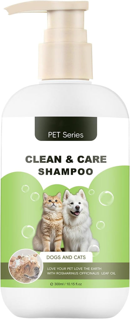 Gentle Tearless Dog Shampoo for Puppyies 8 Weeks Old: Slight Fragrance of Tea Tree and Rosemary Leaf Oil - Aloe Vera & Oats Can Alleviate Dry Skin - Soften Fur No Extra Conditioner Needed