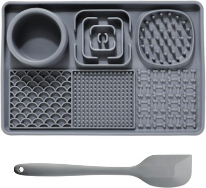 Slow Feeder Dog Bowls Silicone Bowl with Non-Slip Rubber Base Lick Mat for Dogs Snuffle Mat for Pet Smell Training Interactive Sniff Mat for Slow Eating