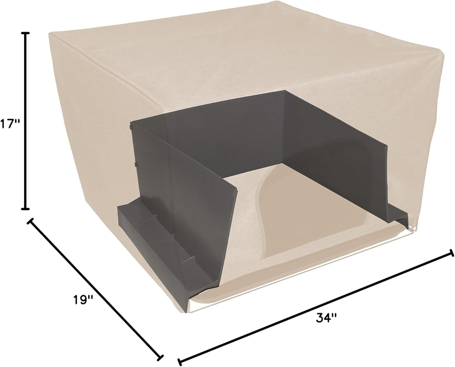 Pet Gear Pro Pawty, Potty Training Aid for Pee Pad/Grass Patch, Removable Tray Holds Pad Included, Hides Messes, Optional Wall Guard, Dog Litter Box, Wall Guard ONLY- fits Large Pro Pawty