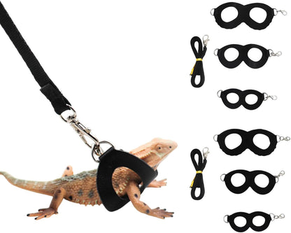 6 Pack Bearded Dragon Leash and Harness Set, Bearded Dragon Accessories, Leash and Harness Set for Gecko, Other Small Animals
