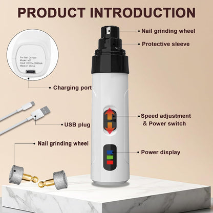 Dog Nail Clippers,Quiet Claw Trimmer for Dogs,Cats and Other Animals,Safe & Stress Free Nail Grooming for Large,Medium, Small Pets with Hard or Thick Nail