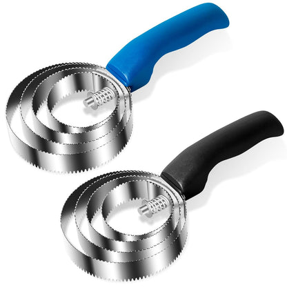 2 Pack 4 Rings Double Sided Curry Comb, Stainless Steel Curry Comb with Soft Touch Grip