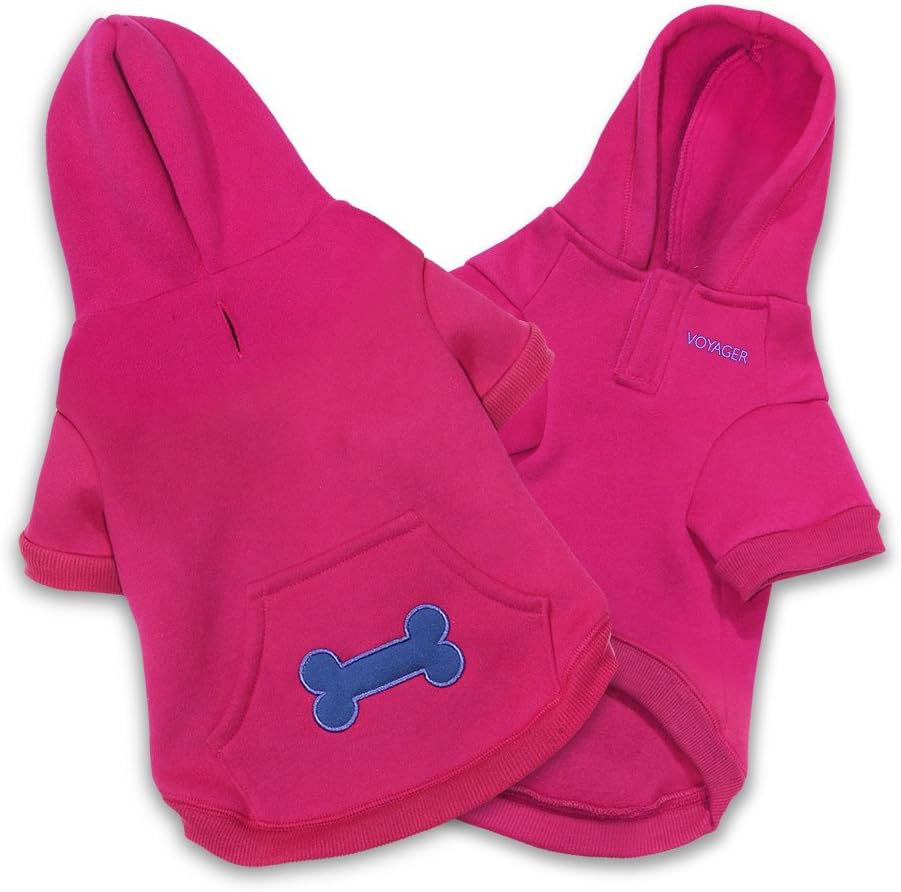 Best Pet Supplies - Voyager Dog Windproof Hoodie Pullover - Fuchsia, X-Small, 252-FU-XS