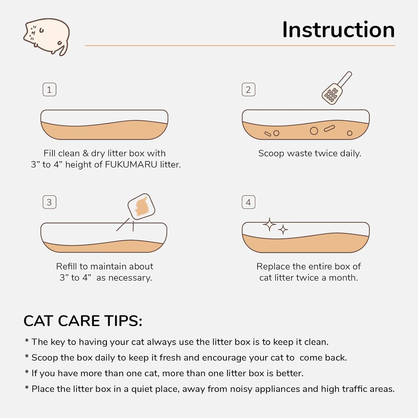 FUKUMARU 18LB Tofu Cat Litter Corn and 24LB Cassava Cat Litter, Natural Ingredients, Quick Clumping, Lightweight, 24/7 Odor Control