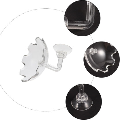 Luxshiny 2Pcs Shrimp Feeding Dish Fish Tank Feeder Bowl with Suction Cup Acrylic Aquarium Supplies for Reptiles and Aquatic Pets