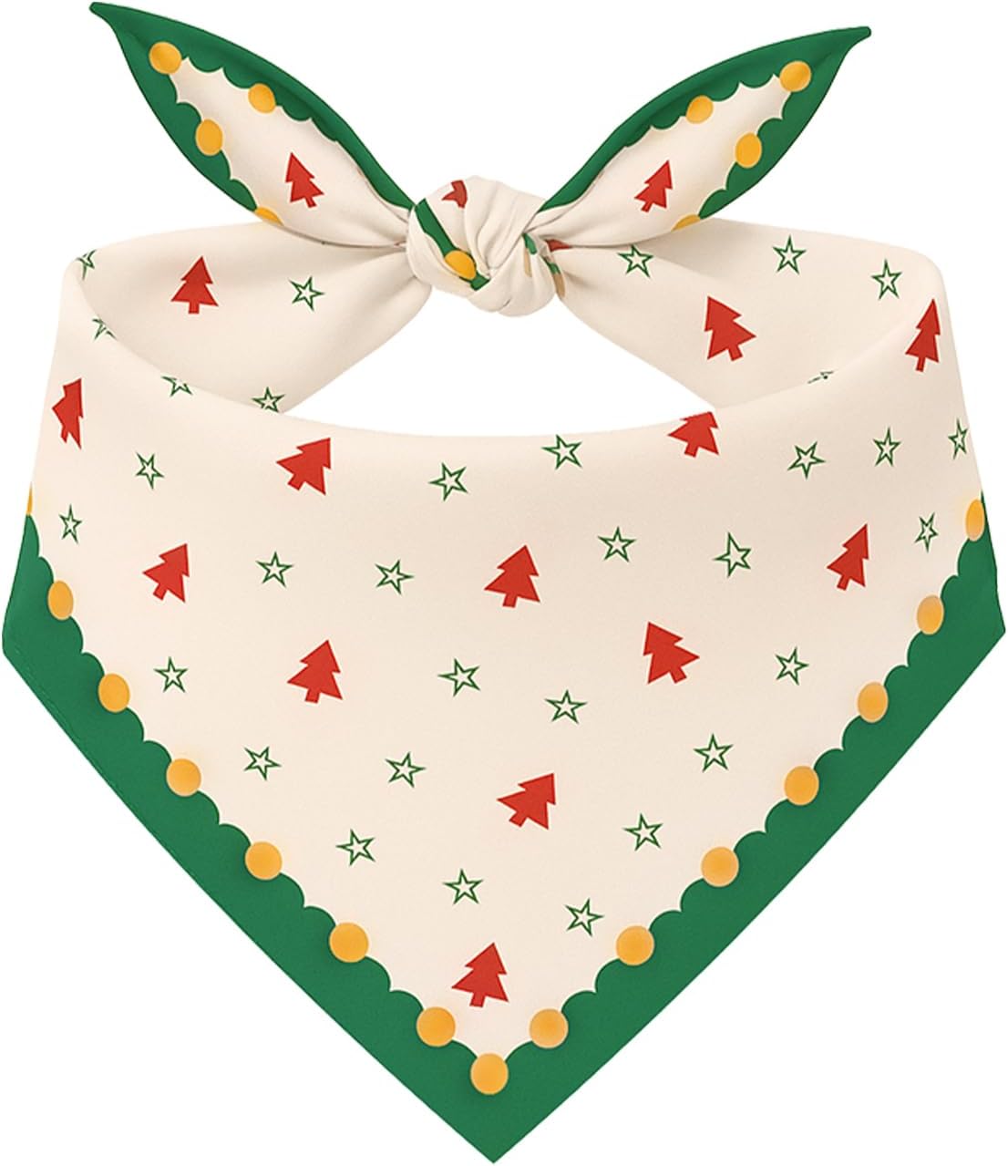 Adjustable Christmas Dog Bandana, Festive Pet Outfit Washable for Small to Medium Dogs & Cats