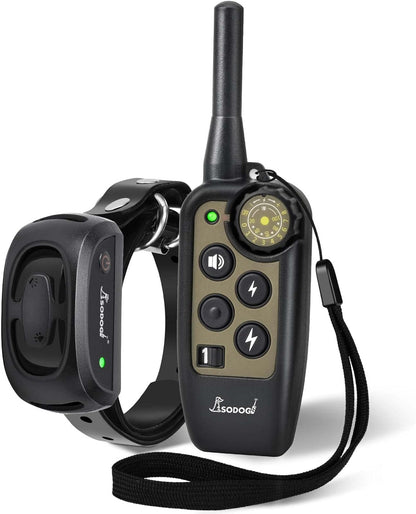 Dog Training Collar with Remote 2000ft, 100% Waterproof Shock Collar for Large Medium Dogs(8-150lbs) with Beep Vibration Shock, Rechargeable Electric Dog Collar with Intensity Dial Knob