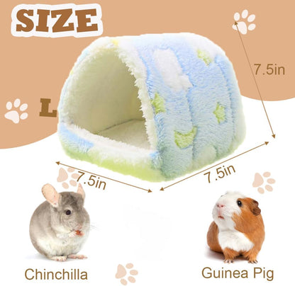 Meow&Woof Hamster Bed, 2 Pack Guinea Pig Houses, Washable Small Animal Beds, Fleece Sugar Glider House, Hedgehog Cage Accessories, Hideaway for Hedgehog Chinchilla Rat