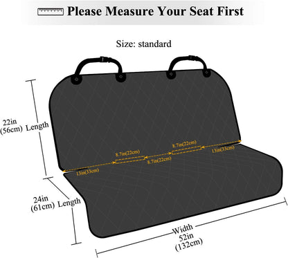 VIVAGLORY Dog Seat Belt + Dog Seat Cover, Chew Proof Waterproof Multi-Functional, Backseat Cover for Car