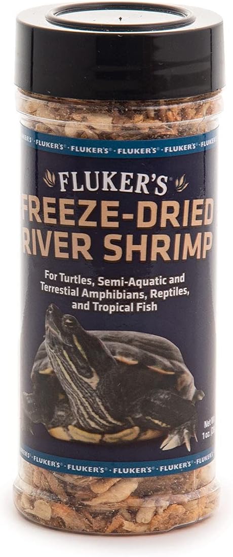 Fluker's Freeze Dried River Shrimp, Nutrient-Packed, Ideal for Lizards, Reptiles, Birds, Fish, Hedgehogs, 1 Oz