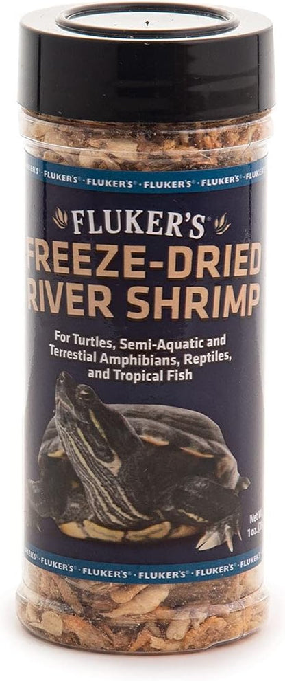 Fluker's Freeze Dried River Shrimp, Nutrient-Packed, Ideal for Lizards, Reptiles, Birds, Fish, Hedgehogs, 1 Oz