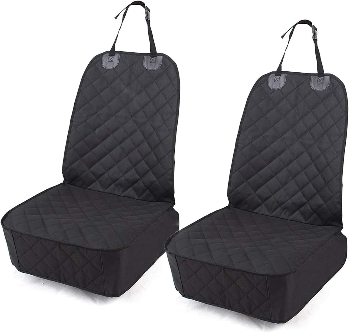 HONEST OUTFITTERS Dog Car Seat Cover 2 Pack, Waterproof Front Seat Car Cover for Cars, Trucks, and Suvs, Pet Front Cover for Cars, Nonslip Dog Seat Cover, Black