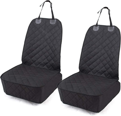 HONEST OUTFITTERS Dog Car Seat Cover 2 Pack, Waterproof Front Seat Car Cover for Cars, Trucks, and Suvs, Pet Front Cover for Cars, Nonslip Dog Seat Cover, Black