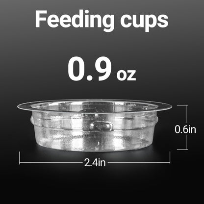 REPTIZOO 30PCS Feeding Cups for Reptile Magnetic Feeder Ledge, Replacement Cups for REPTIZOO Food Water Feeder Dish Gecko Feeding Ledge