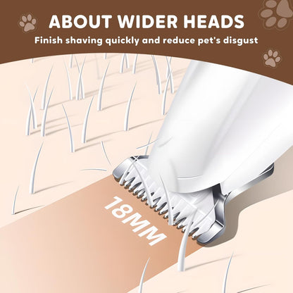 Pet MicroPrecision Trimmer, 2025 New Rechargeable Pet Trimmer, Waterproof Dog Hair Clipper for Home Use, Multifunctional Cordless Pets Clipper for Pets Owners (1)