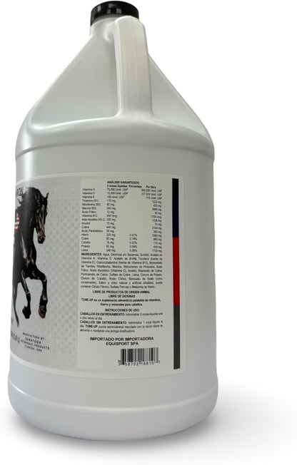 Tone-Up Advanced Equine Vitamin, Mineral & Iron Formula – Supports Strength, Endurance, Muscle Conditioning, Appetite & Quick Recovery – Liquid Horse Supplement, 1 Gallon