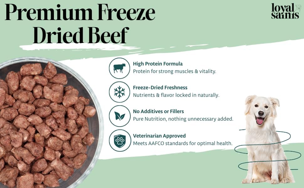 [3-Pack Variety] Freeze Dried Raw Dog Food - Premium Chicken Beef and Turkey Flavor with High Protein & Grain Free Dog Food for Small or Large Breed Pick Eaters. Meal, Topper or Treats