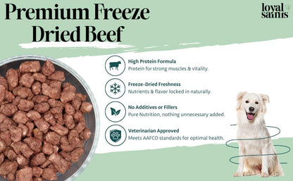 [3-Pack Variety] Freeze Dried Raw Dog Food - Premium Chicken Beef and Turkey Flavor with High Protein & Grain Free Dog Food for Small or Large Breed Pick Eaters. Meal, Topper or Treats