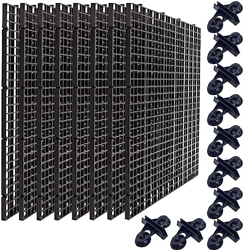 8 Pieces Fish Tank Divider with Sucker Clips 30x30cm/11.8x11.8“ Aquarium Filter Bottom Divider Partition Separator