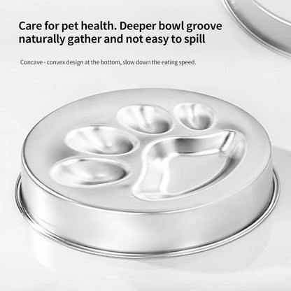 PAKEWAY 304 Stainless Steel Slow Feeder Dog Bowls - Dog Food Bowl, Easy to Clean, Large Capacity, Non-Slip Base Suitable for All Breeds of Dogs.