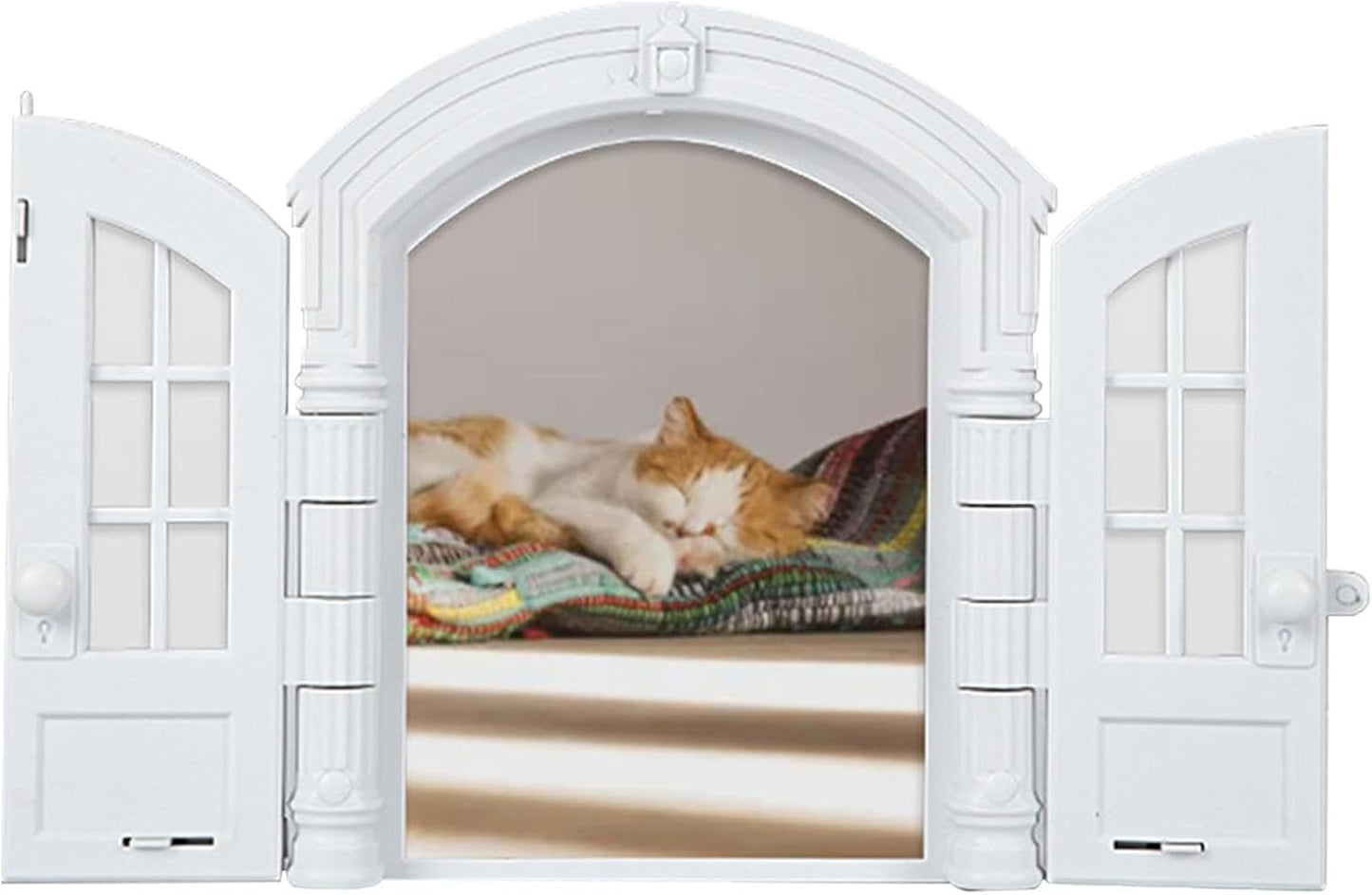 No-Flap Pet Door - Cat Dog Door, Exterior Access | Fits Laundry Room Bathroom Bedroom Basement Durable Safe Easy Install Weather Resistant Convenient Pet Supplies Secure Indoor Outdoor Entry