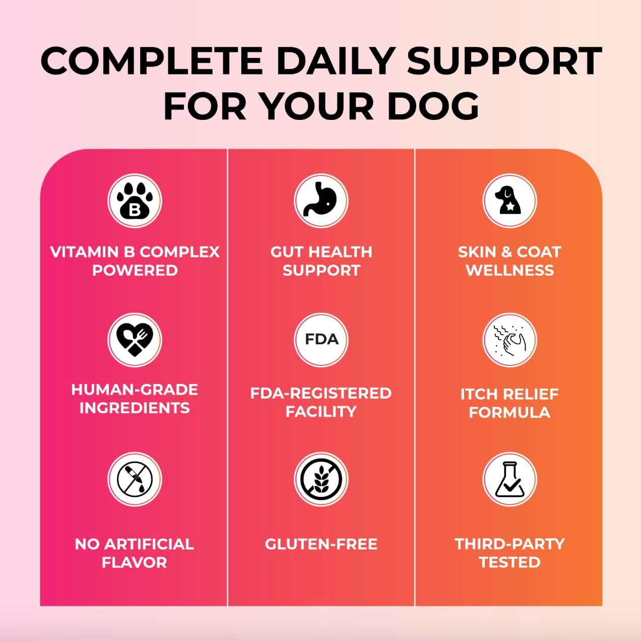 Caspi 10-in-1 Dog Multivitamin with Probiotics – Joint Health, Itching & Skin Relief, Omega-3 Salmon Oil, Glucosamine, Vitamins & Minerals – Daily Chew Supplement for Dogs – 160 Soft Chews