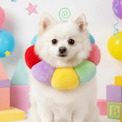 Soft Recovery Cone Collar for Cats & Small Dogs, Size M (Up to 10lbs)，Adjustable Post-Surgery Protective E-Collar, Comfortable & Cute for Wound Licking Prevention and Healing