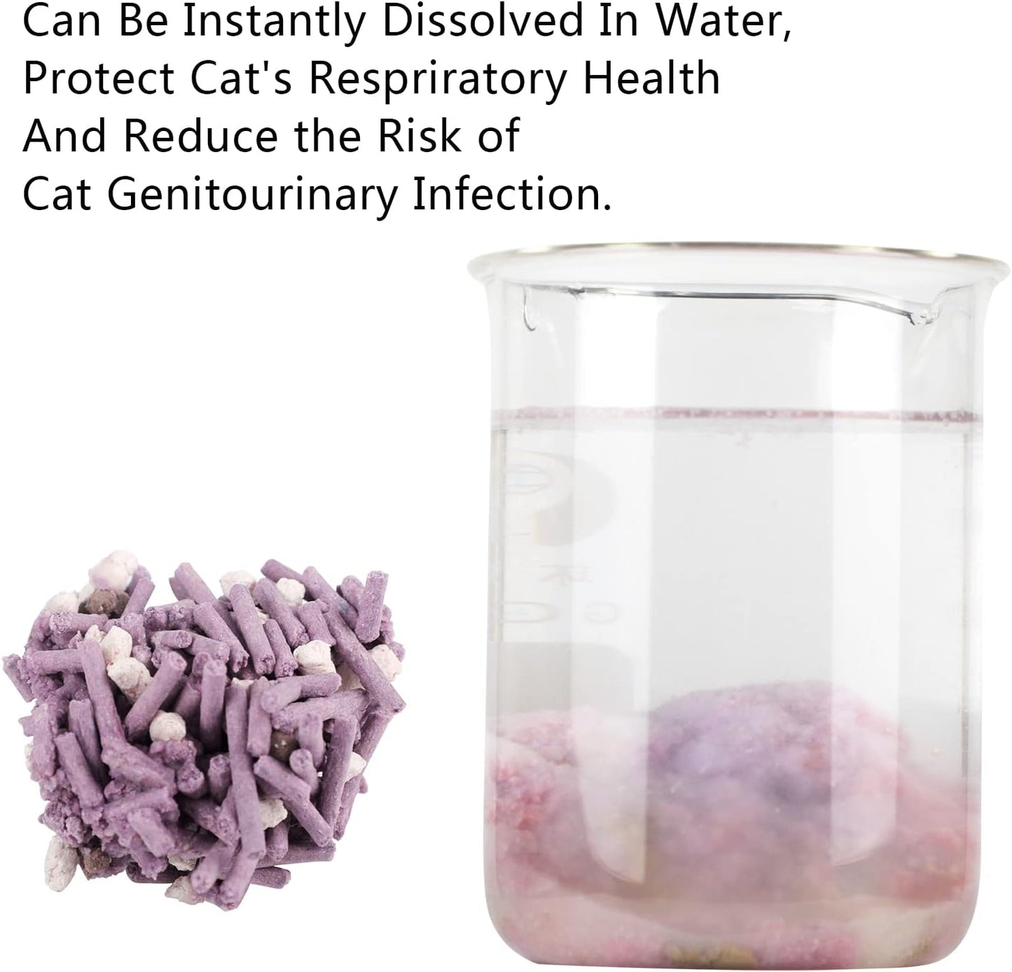 Tofu Cat Litter, Dust-Free Kitty Litter, Ultra Absorbent Clumping Cat Pellet Litter, Fast Drying, Lavender Odor Control, Less Scattering, Dust-Free Mixed.