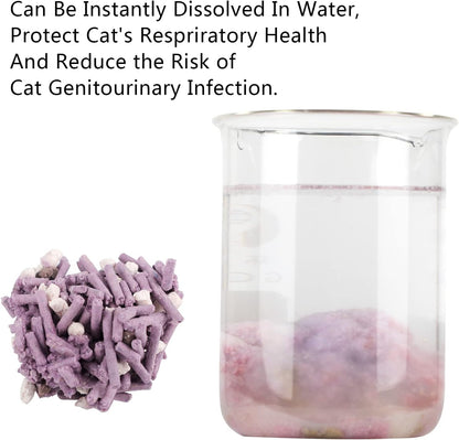 Tofu Cat Litter, Dust-Free Kitty Litter, Ultra Absorbent Clumping Cat Pellet Litter, Fast Drying, Lavender Odor Control, Less Scattering, Dust-Free Mixed.