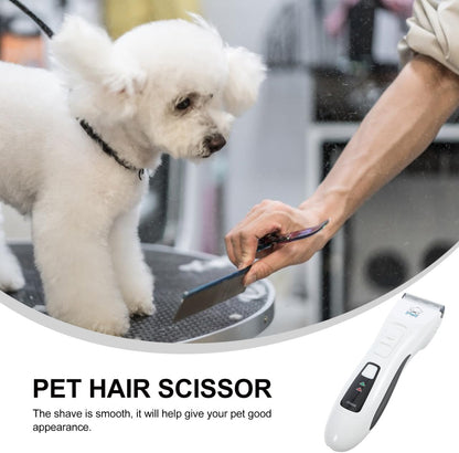 Hemoton Electric Pet Hair Clipper for Dogs Cats Rechargeable Grooming Tool Safe Hair Trimmer with Cleaning Brush and Position Comb Accessories for Pet Grooming at Home