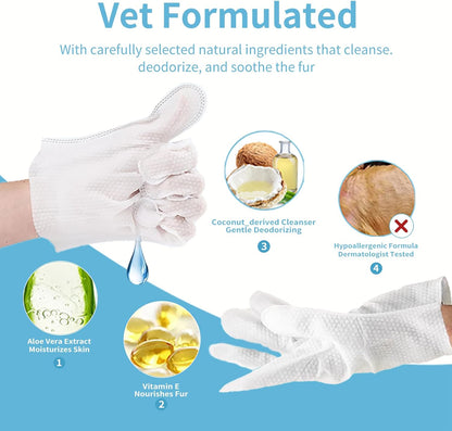 Pet Steam Brush for Dogs & Cats | Coconut Oil Grooming Wipes