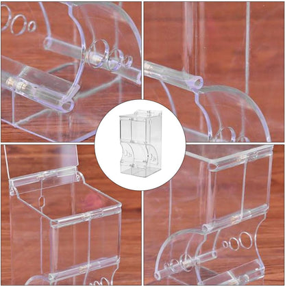 Automatic Hamster Food Dispenser Plastic Food Bowl, Anti-Spill Pet Feeder for Hamsters, Squirrels, and Small Animals, Refillable Feeding Bowl for Cage Use