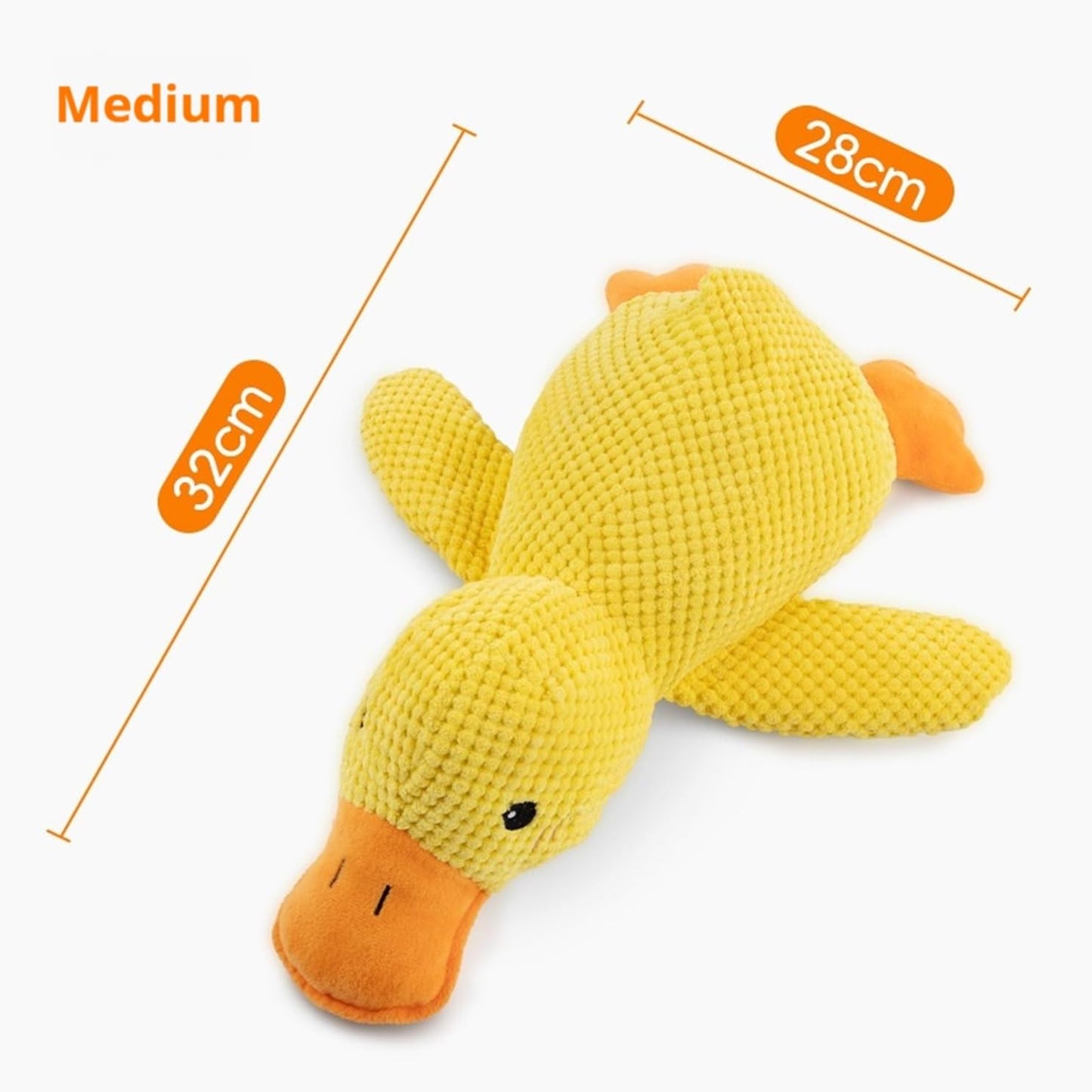 MUSM Dog Toy Plush Companion Sleeping Duck bite Teeth Grinding Sound relie(Medium Duck)