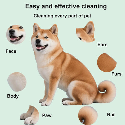 Pet Glove Wipes for Dogs and Cats, Extra Thick Dog Wipes Cleaning Deodorizing and Pet Eye Wipes for Dogs, Natural Dog Wipes for Paws and Butt