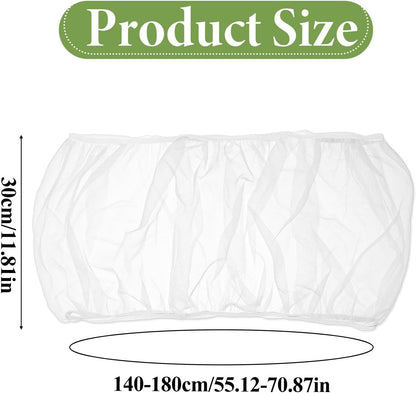 Bird Cage Seed Catcher White Bird Cage Net Cover Adjustable Birds Cages Netting Seed Catcher Stretchy Birds Cages Guard for Parrot Enclosures