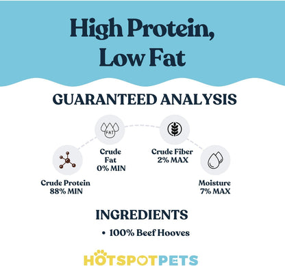 Full-Size Cow Hooves for Dogs (25 Pack) | All-Natural Long Lasting Dog Chews | Made from Grass Fed Cattle | Tasty Treat for Oral Hygiene | Fantastic Alternative for Rawhide and Bully Sticks