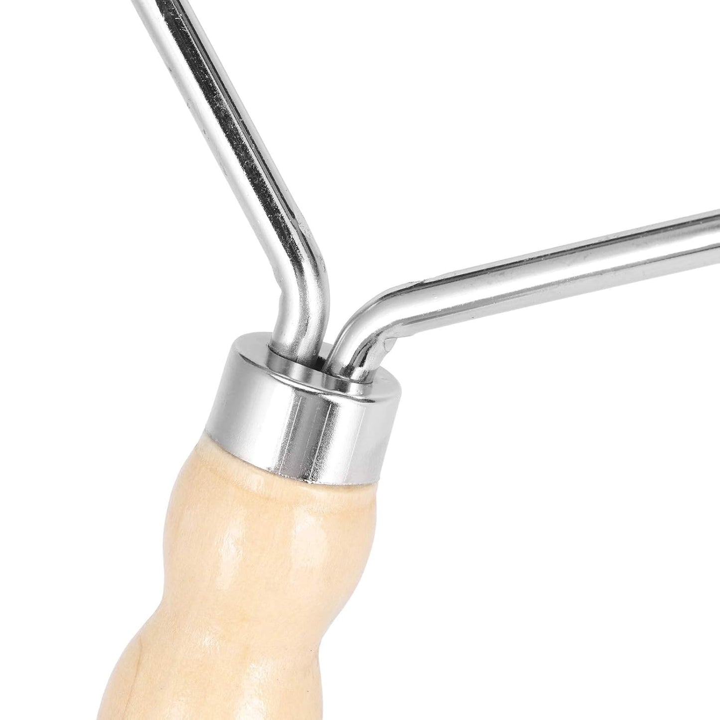 Horse Sweat Scraper With Wood Handle Non Slip Horse Cleaning Grooming Tool For Efficient Farm Animal Care And Durable Stainless Steel Rubber Edge Design