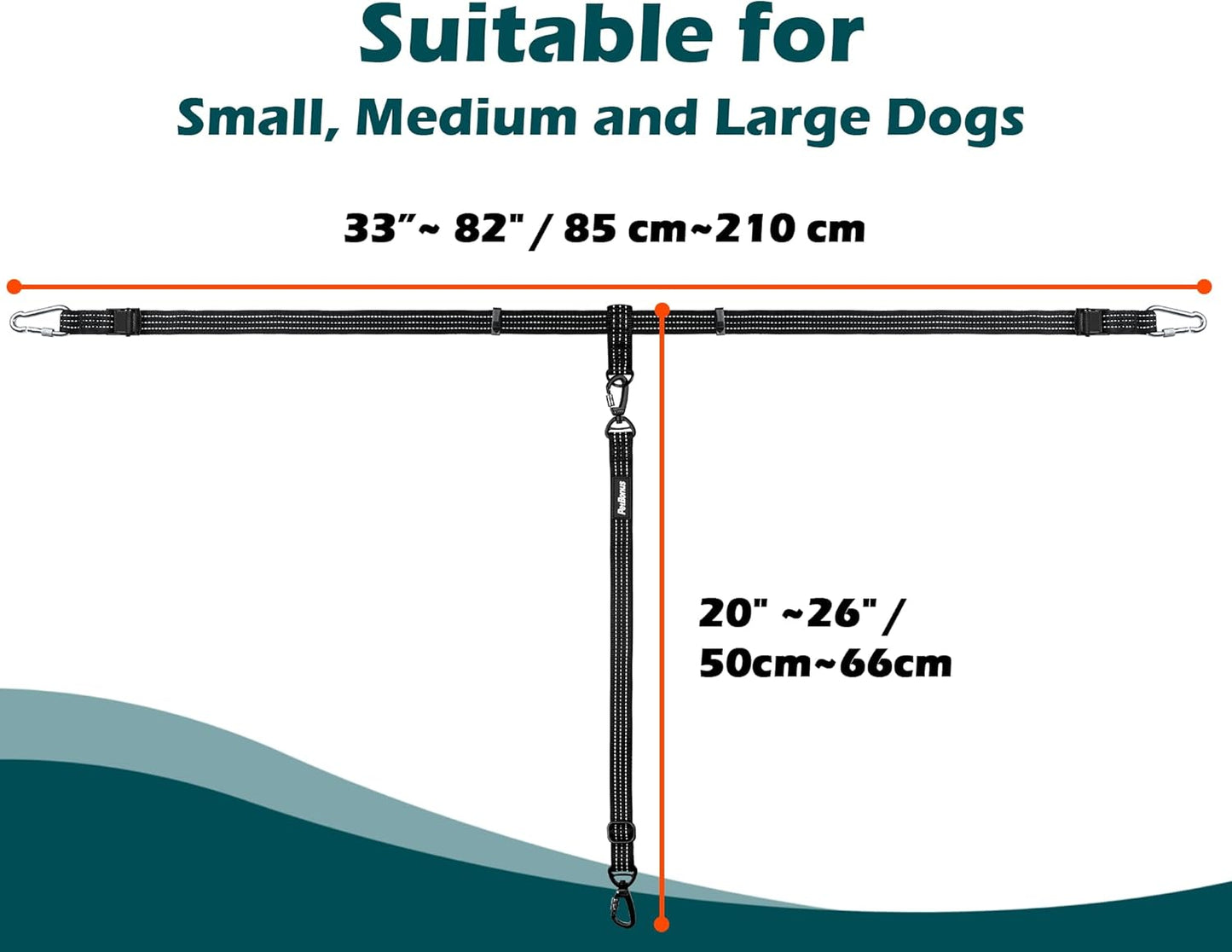 PetBonus Truck Bed Dog Leash, Dog Truck Tether Tie Down, Adjustable Safety Out Leash, Comfortable Pick-Up Bed Restraint Lead, Ratchet Tightening Pet Car Harness Belt, Single Lead (Black)